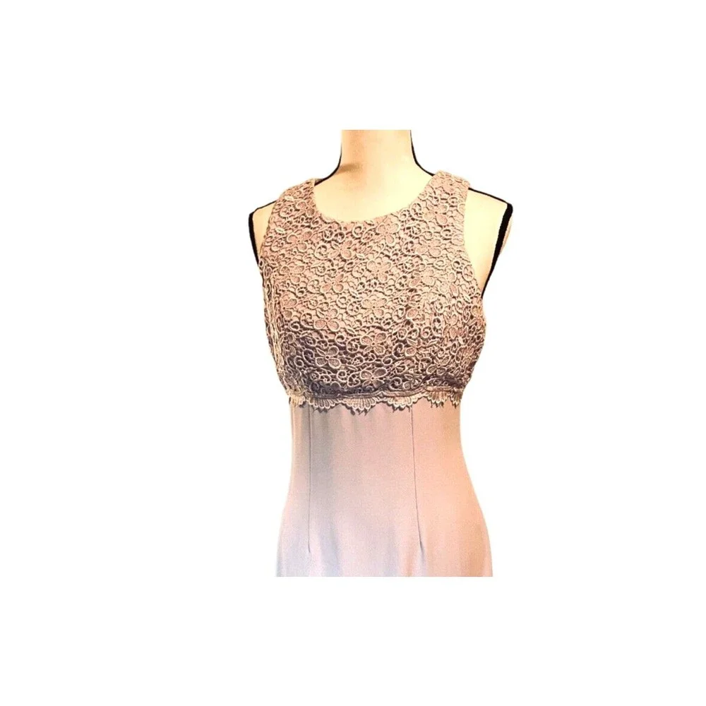 Vintage Celine New York Lilac Long Formal Evening Gown Dress Junior Sz 7/8 Lined - Picture 9 of 12